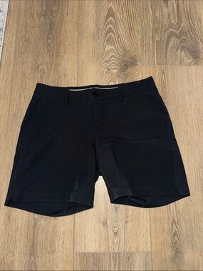 Under Armour Black Flat-Front Performance Shorts